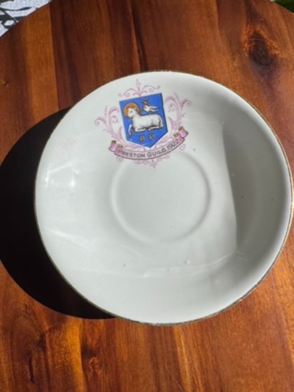 Antique 1922, Preston Guild Souvenir Saucer, Commemorative Lancashire